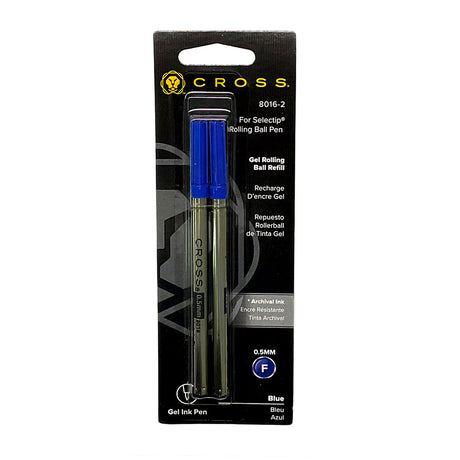 Cross Gel Rollerball Refill Blue Fine Dual Pack 8016-2  Cross Rollerball Refills