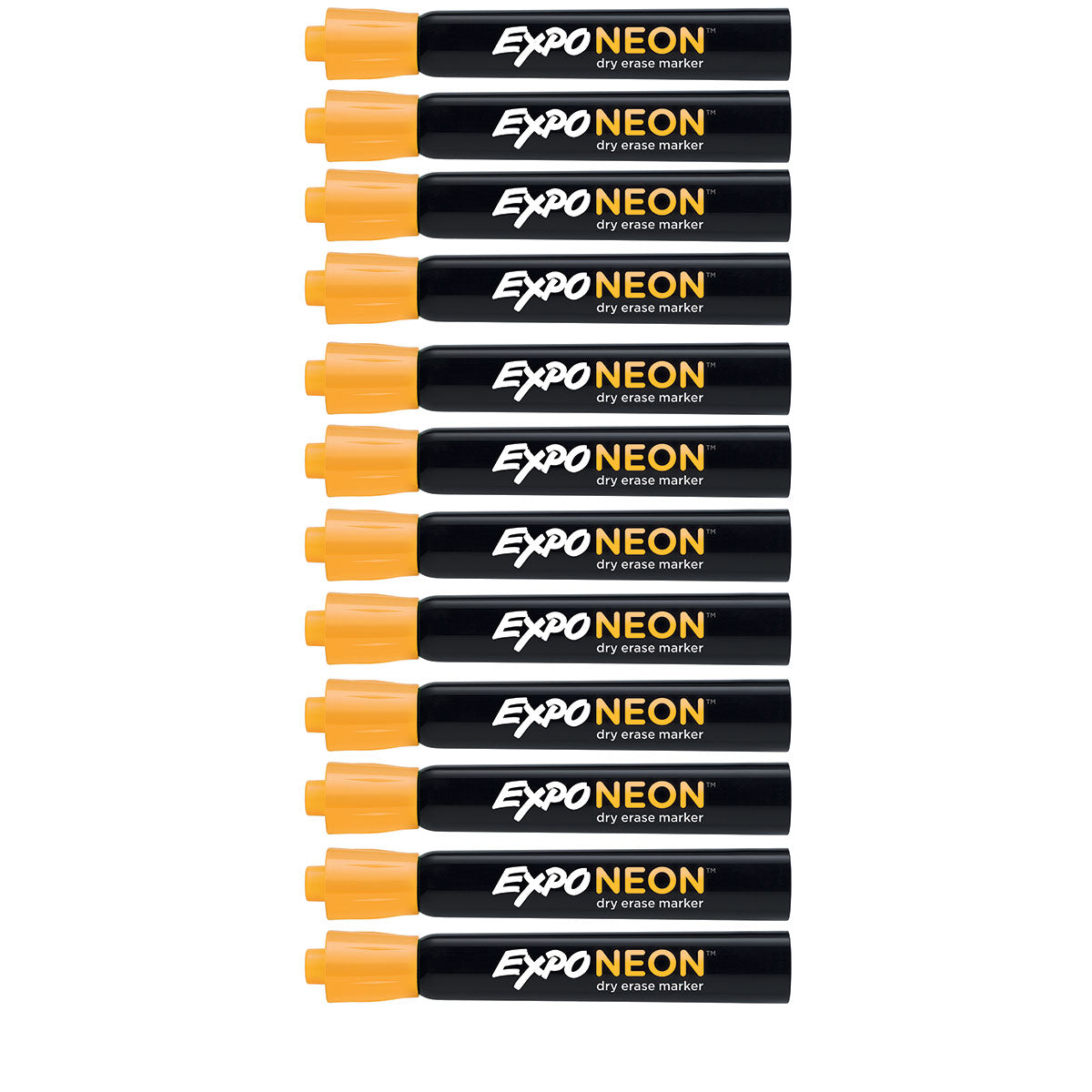 Expo Neon Dry Erase Markers Bullet Tip , Orange Pack of 12 Expo Dry Erase Markers