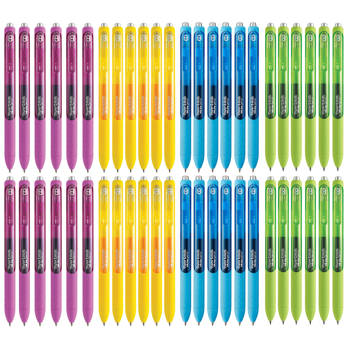Papermate Inkjoy Gel Assorted Fun Colors Bulk Pack of 48 Paper Mate Gel Ink Pens