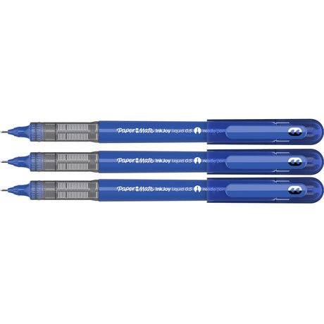 Paper Mate Inkjoy Liquid Needle Point Pen Blue 0.5 Pack of 3  Paper Mate Ballpoint Pen
