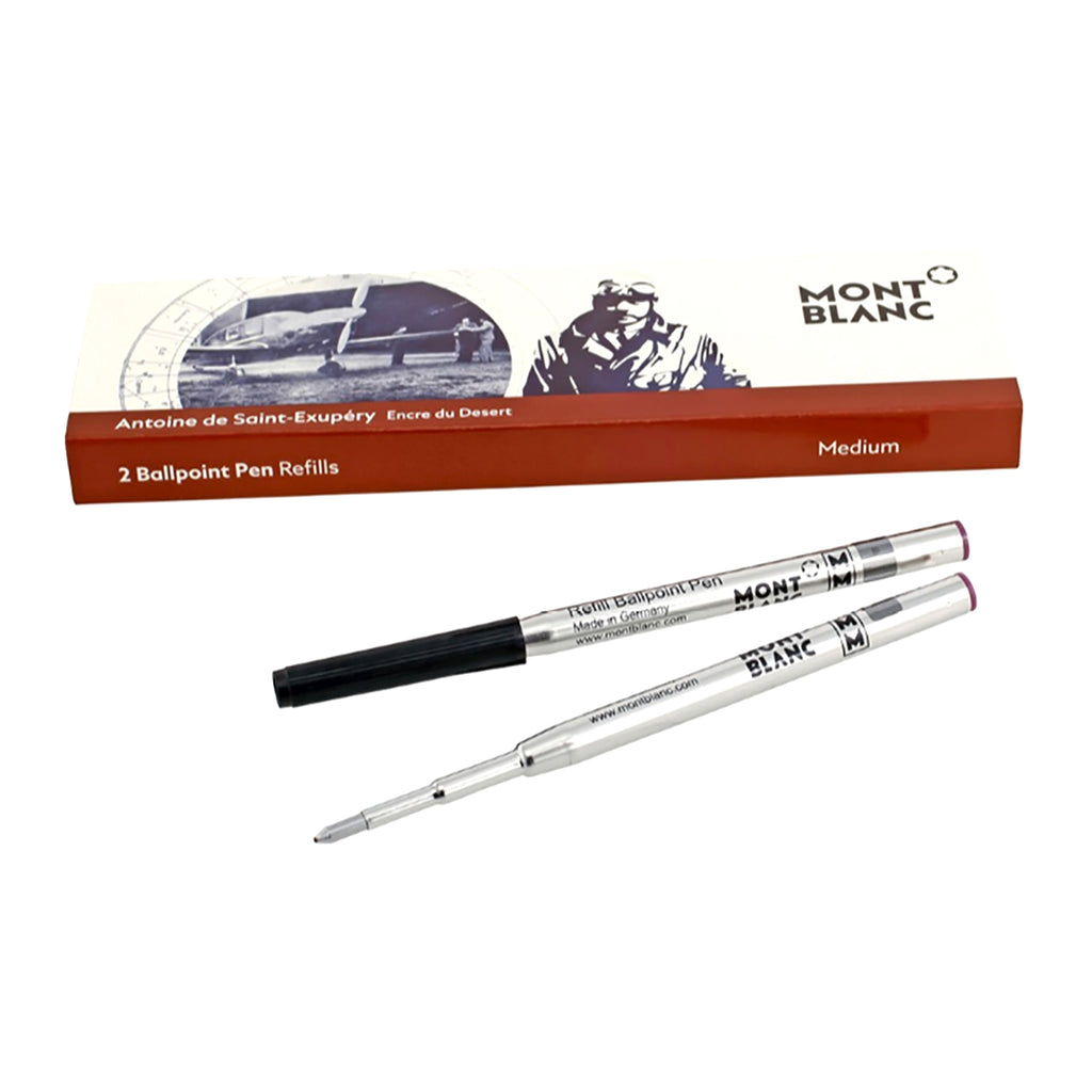 Mont Blanc Antoine de Saint-Exupéry Dark Saffron Ballpoint Refills Pack of 2 Medium Montblanc Ballpoint Refills
