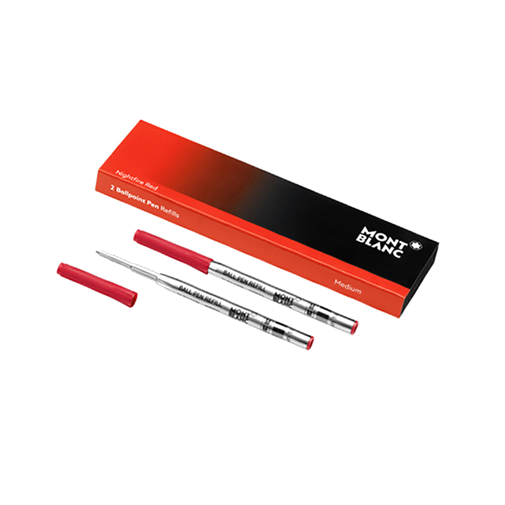 Mont Blanc Nightfire Red Ballpoint Pen Refills Pack of 2 116215 Montblanc Ballpoint Refills