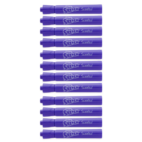Mr. Sketch Grape Scented Markers Chisel Tip Purple Color, Dozen  1919007  Mr Sketch Scented Markers