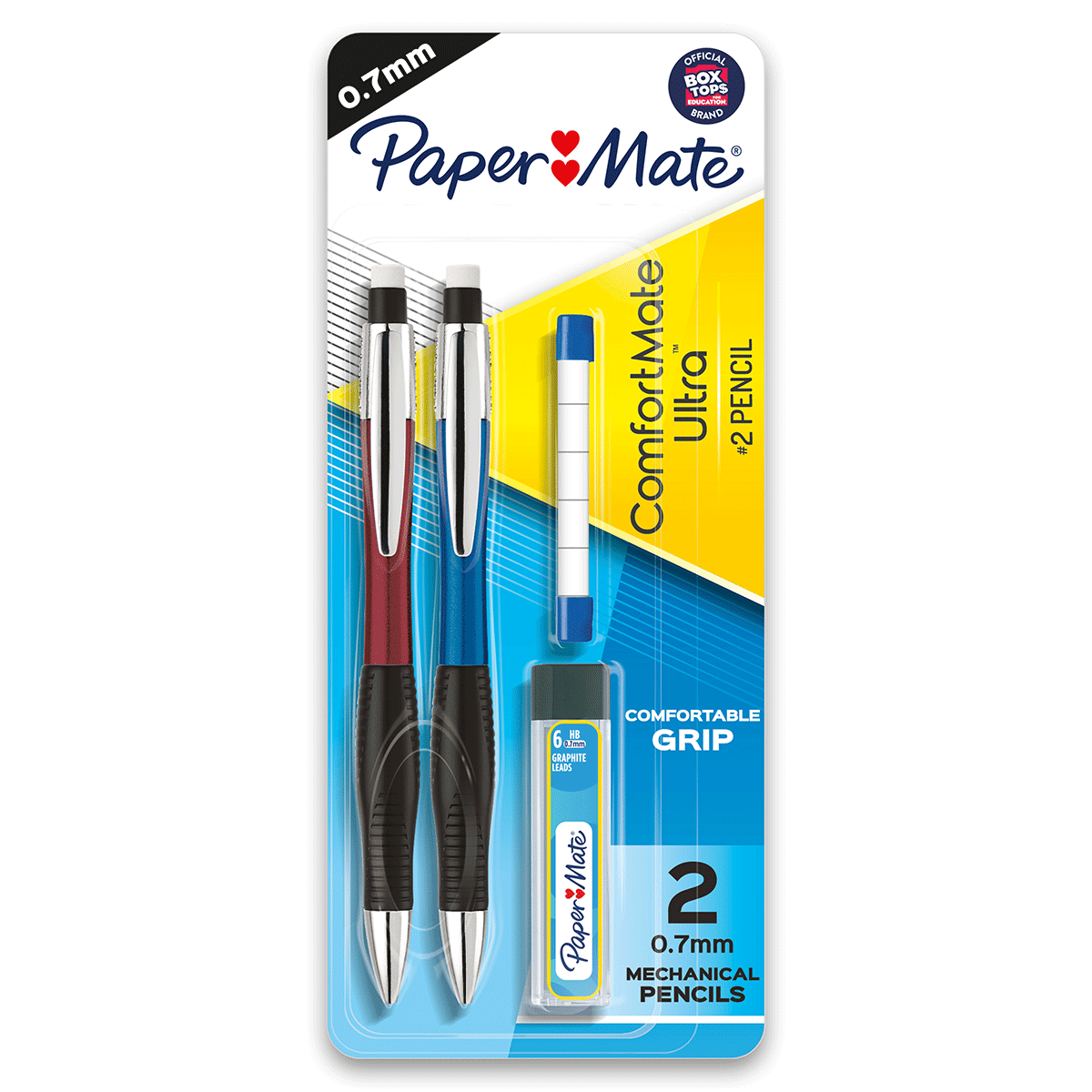 Paper Mate ComfortMate Ultra Mechanical Pencil Set, 2 0.7 Pencils, 12 Leads, 5 Erasers Paper Mate Pencil