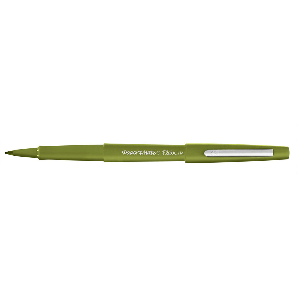 Paper Mate Flair Olive Green Felt Tip Pen Medium Paper Mate Felt Tip Pen