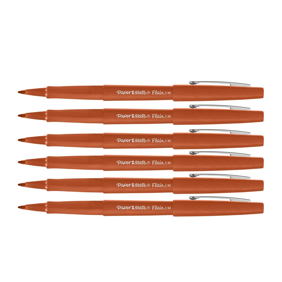 Paper Mate Flair Pens Pumpkin Pack of 6 Paper Mate Felt Tip Pen