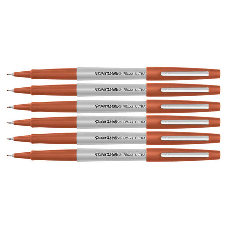Paper Mate Flair Ultra Fine Pumpkin Felt Tip Pens Pack of 6  Paper Mate Felt Tip Pen