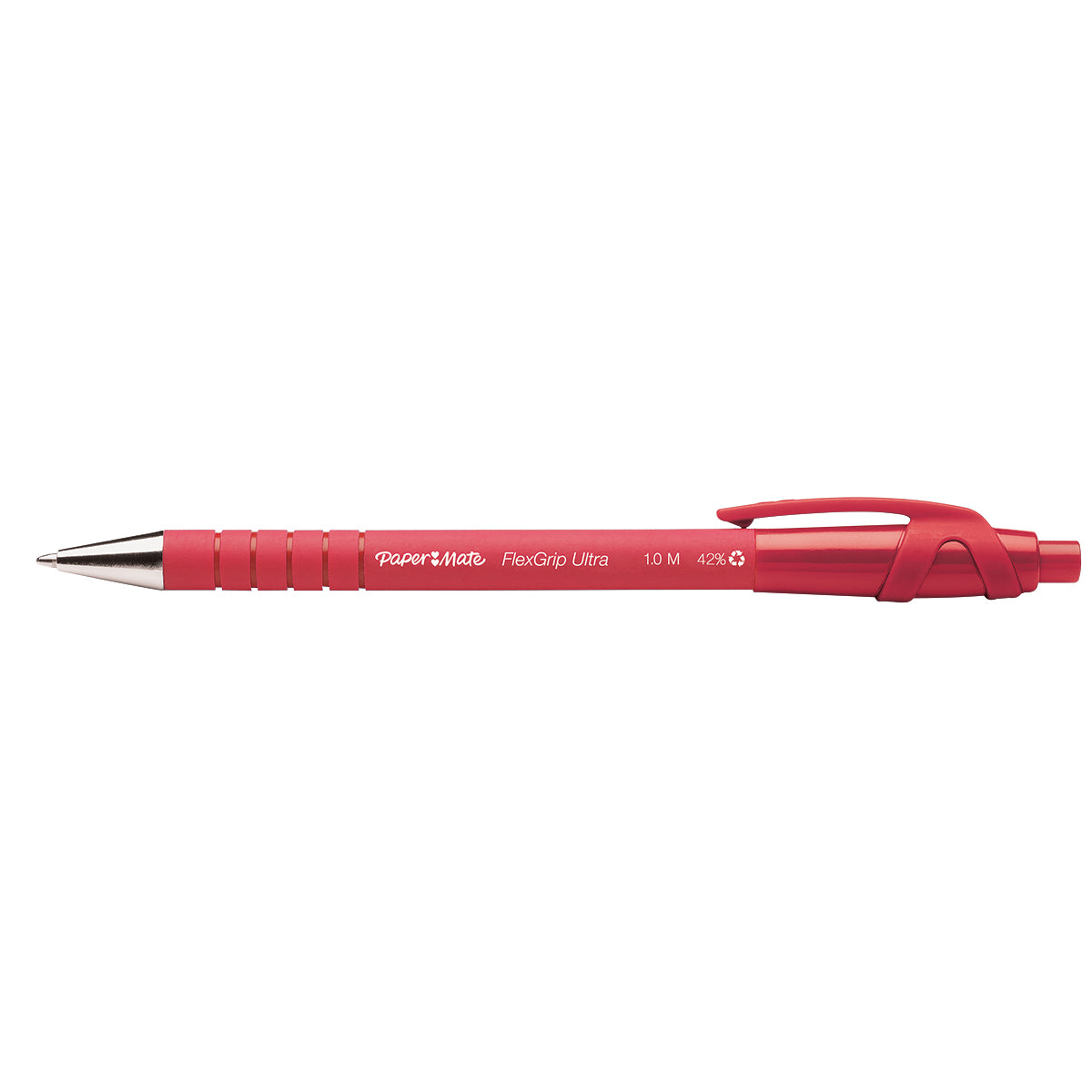 Paper Mate Flexgrip Ultra Retractable Ballpoint Pen, Red Ink, Medium Paper Mate Ballpoint Pen