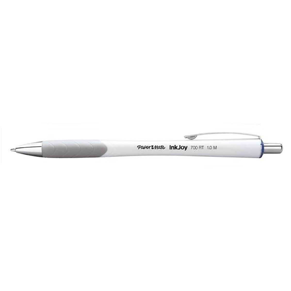 Paper Mate InkJoy 700 RT White Barrel Retractable Ballpoint Pen Medium Blue Ink Comfort Grip Sold Individually Paper Mate Ballpoint Pen