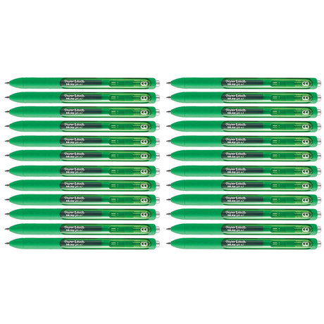 Paper Mate Inkjoy Green Gel Pen Medium 0.7mm Retractable Bulk Pack Of 24  Paper Mate Gel Ink Pens