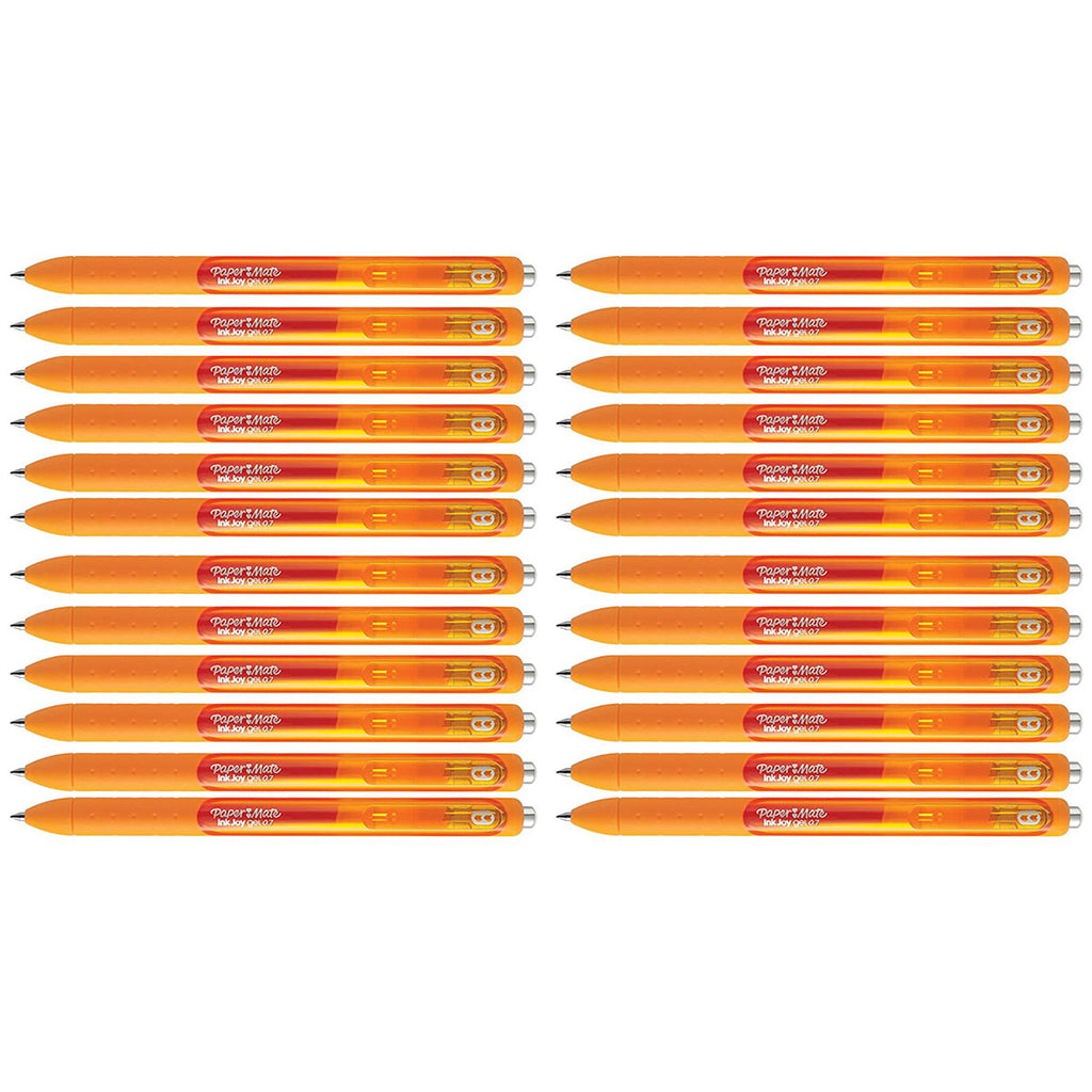 Paper Mate Inkjoy Gel Orange Medium Point 0.7 mm Bulk Pack of 24