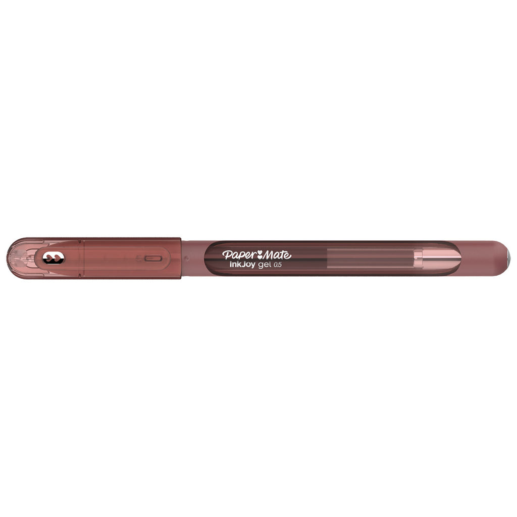 Paper Mate Inkjoy Gel Pen Cocoa Brown, 0.5mm Fine, Capped Paper Mate Gel Ink Pens