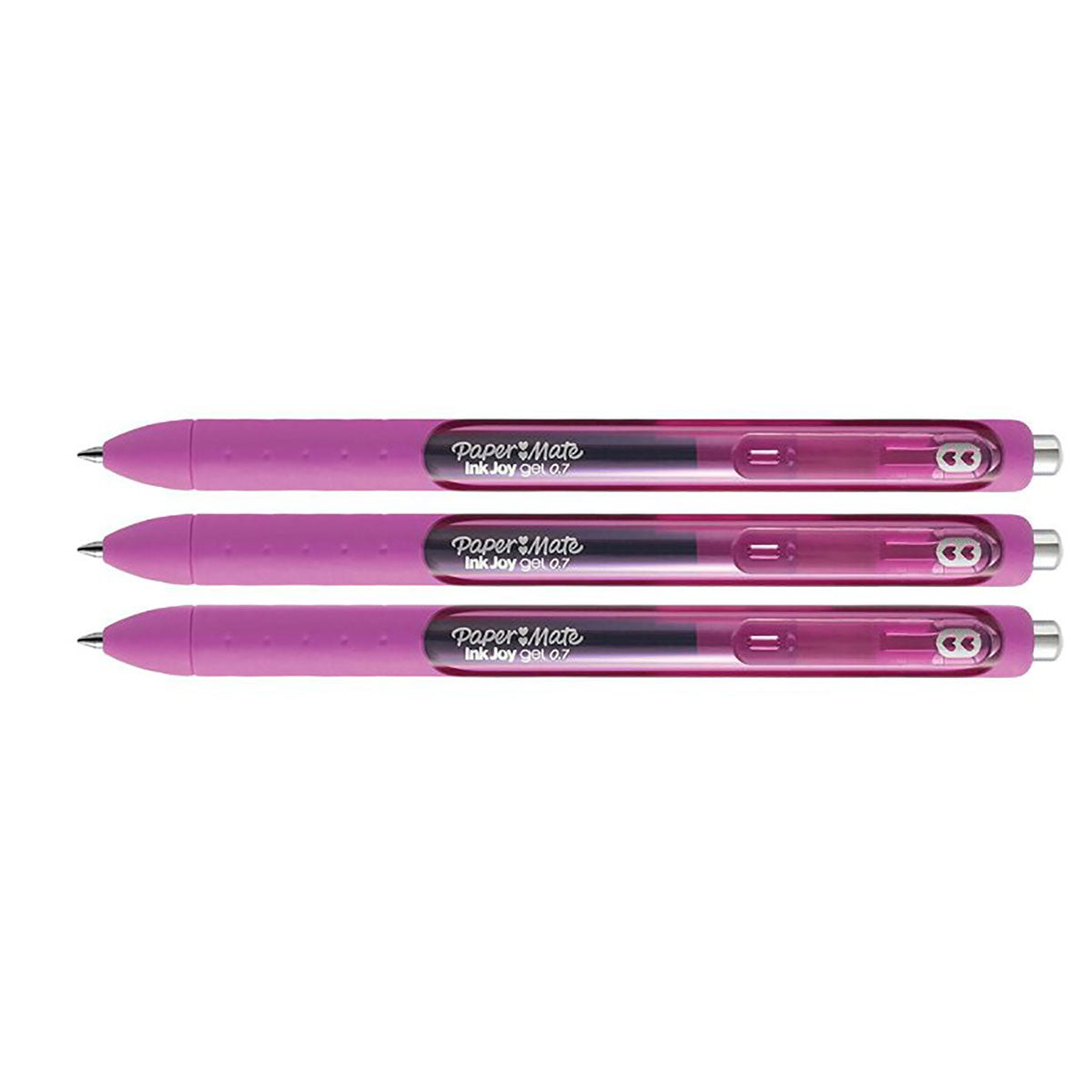 Paper Mate Inkjoy Gel Berry, Retractable Medium Gel Pen - Pack of 3 Paper Mate Gel Ink Pens