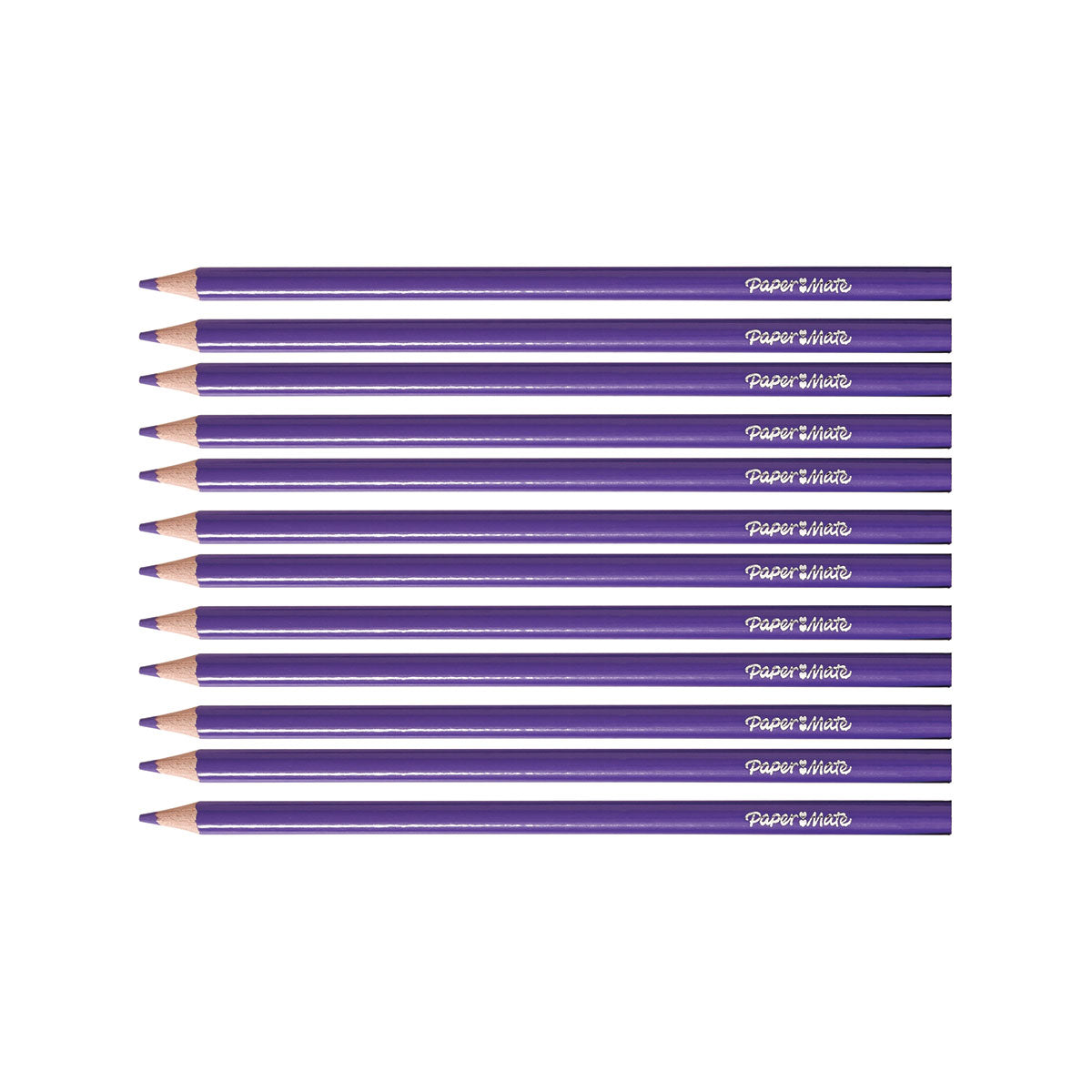 Paper Mate Colored Pencils Purple Pack of 12 (Writes Purple) Paper Mate Pencils