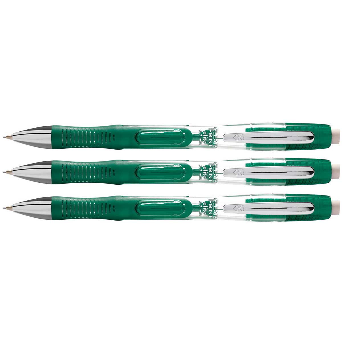 Paper Mate ClearPoint Elite Mechanical Pencil, 0.7mm Green Barrel Pack of 3 Paper Mate Pencil