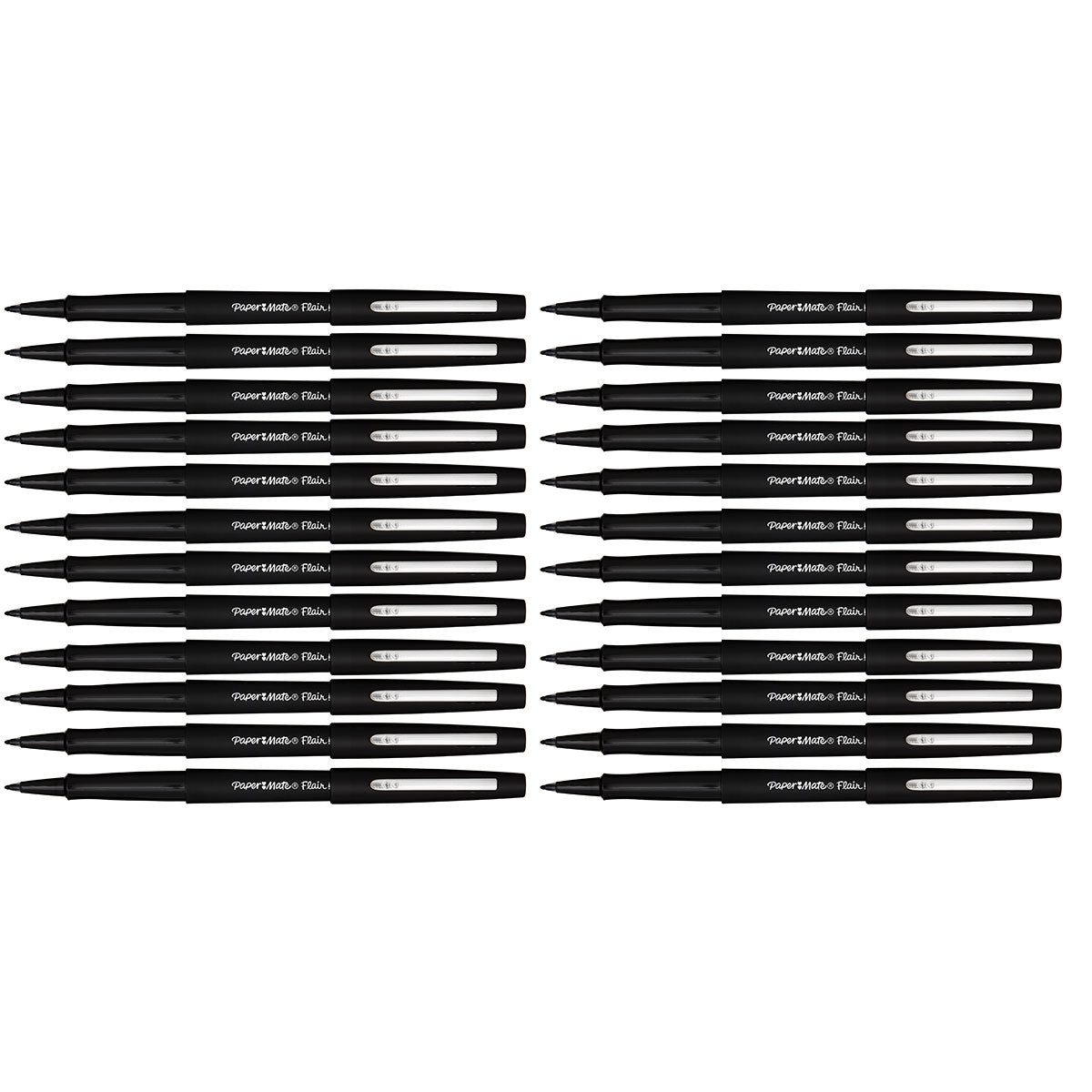 Papermate Flair Black Felt Tip Pens Bulk Pack of 24 Paper Mate Felt Tip Pen