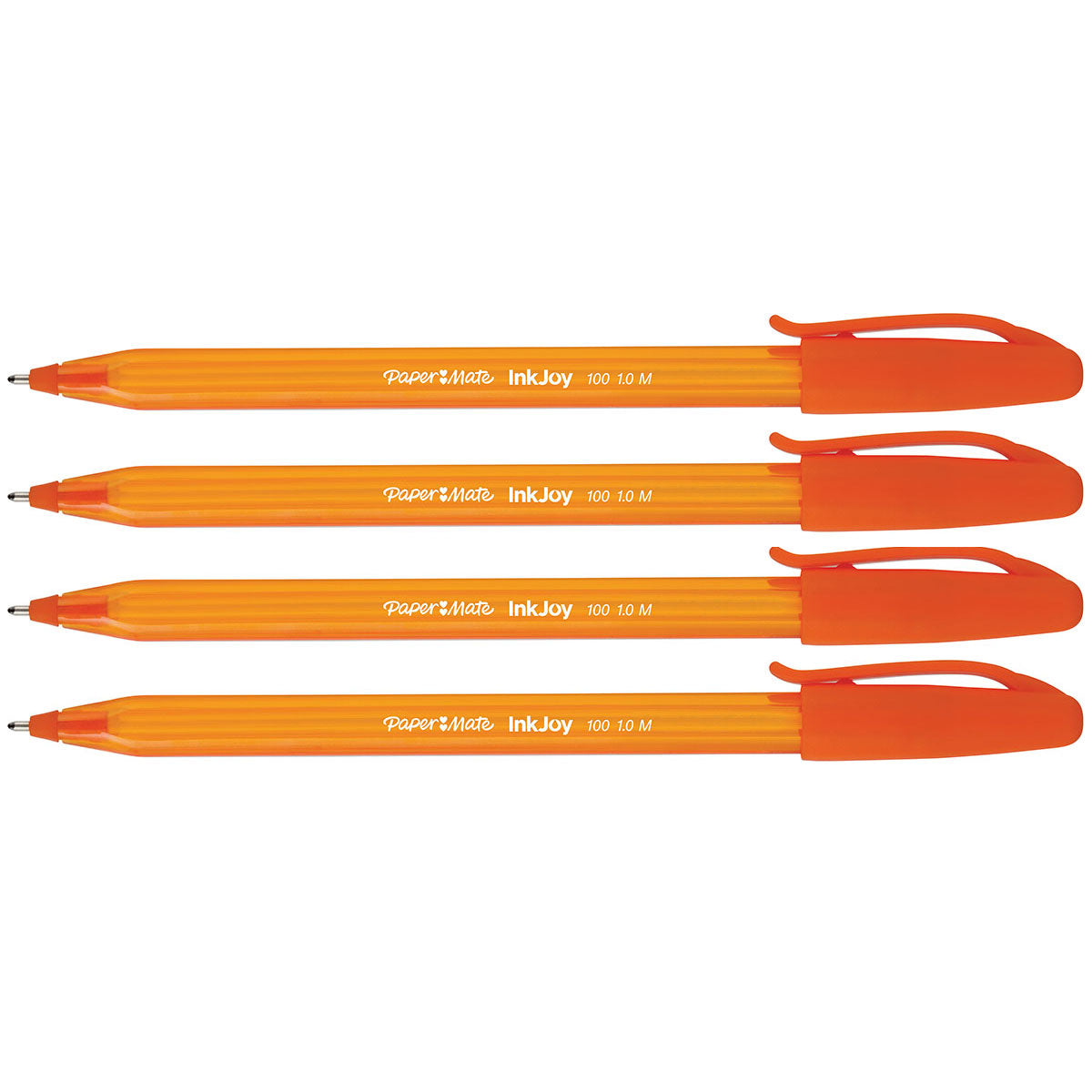 Paper Mate InkJoy Orange 100ST Stick Orange Ink Ballpoint Pens Medium Point, Pack of 4 Paper Mate Ballpoint Pen