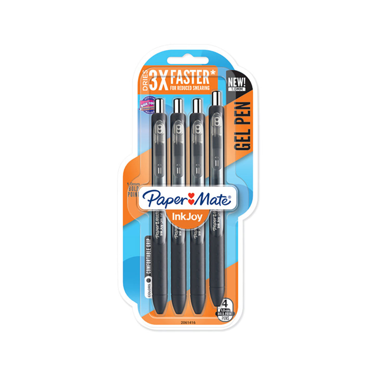 Paper Mate Inkjoy Retractable Gel Pen Black, Bold Tip 1.0MM Pack of 4 Paper Mate Gel Ink Pens