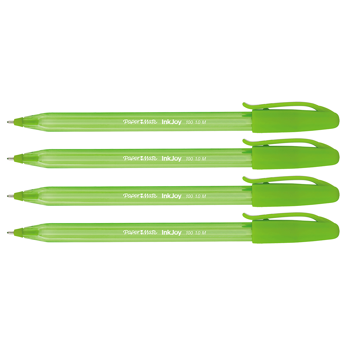 Paper Mate Inkjoy Lime Ink Capped Lime Ballpoint Pens Pack of 4 Paper Mate Ballpoint Pen