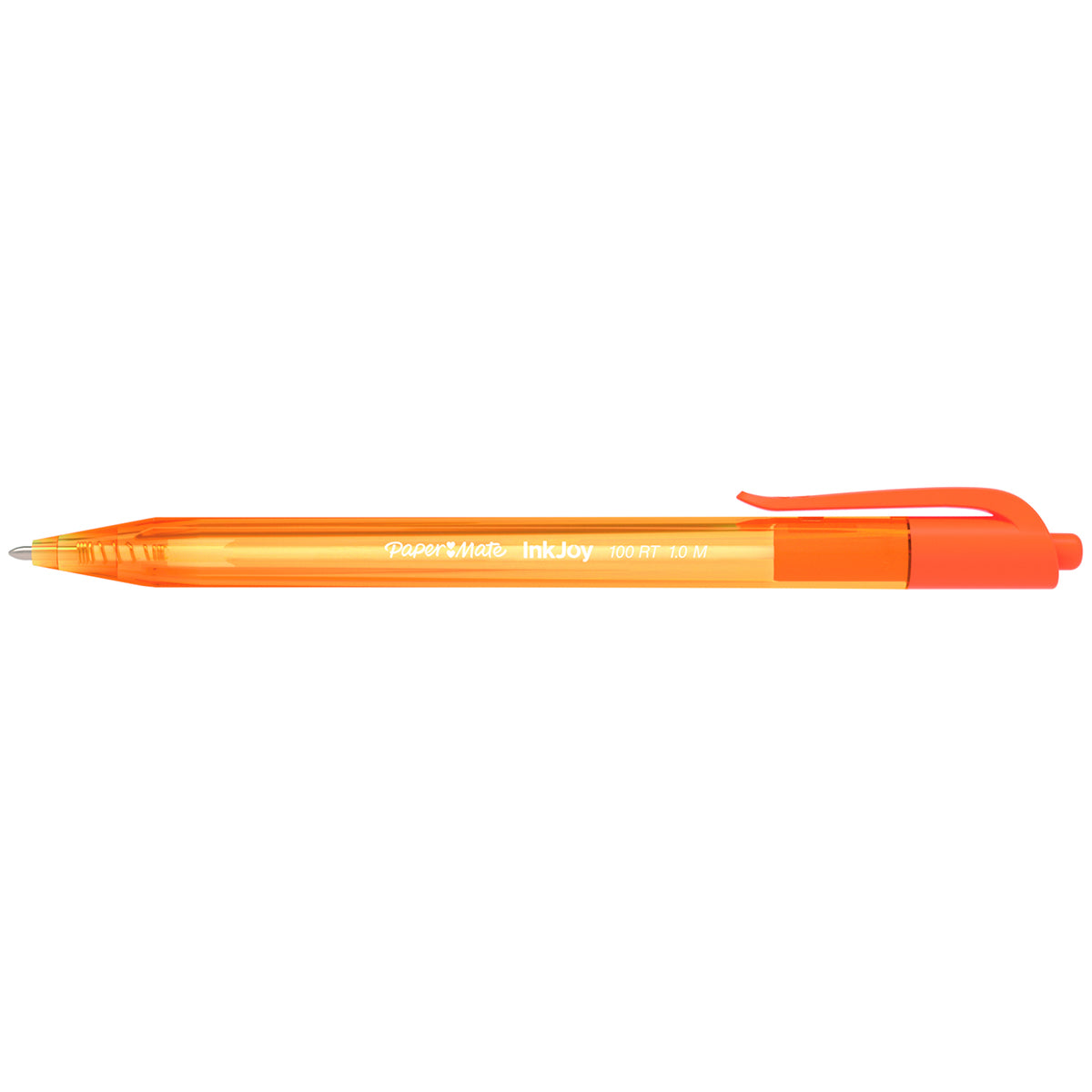 Paper Mate Inkjoy 100RT Retractable Orange Ballpoint Pen, Medium 1.0mm Paper Mate Ballpoint Pen