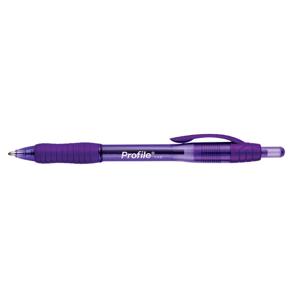 Paper Mate Profile Purple 1.4b Pen Retractable, Bold Point