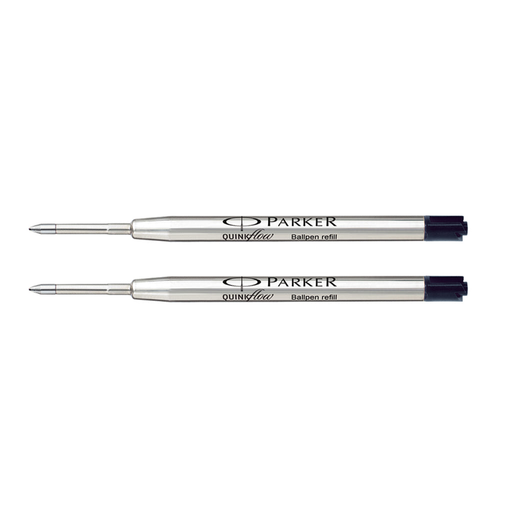 Parker Ballpoint Pen Refills Black, Medium Pack Of 2, Made In France Parker Ballpoint Refills