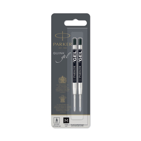 Parker Gel Refill Black Medium Pack of 2  Parker Gel Refills