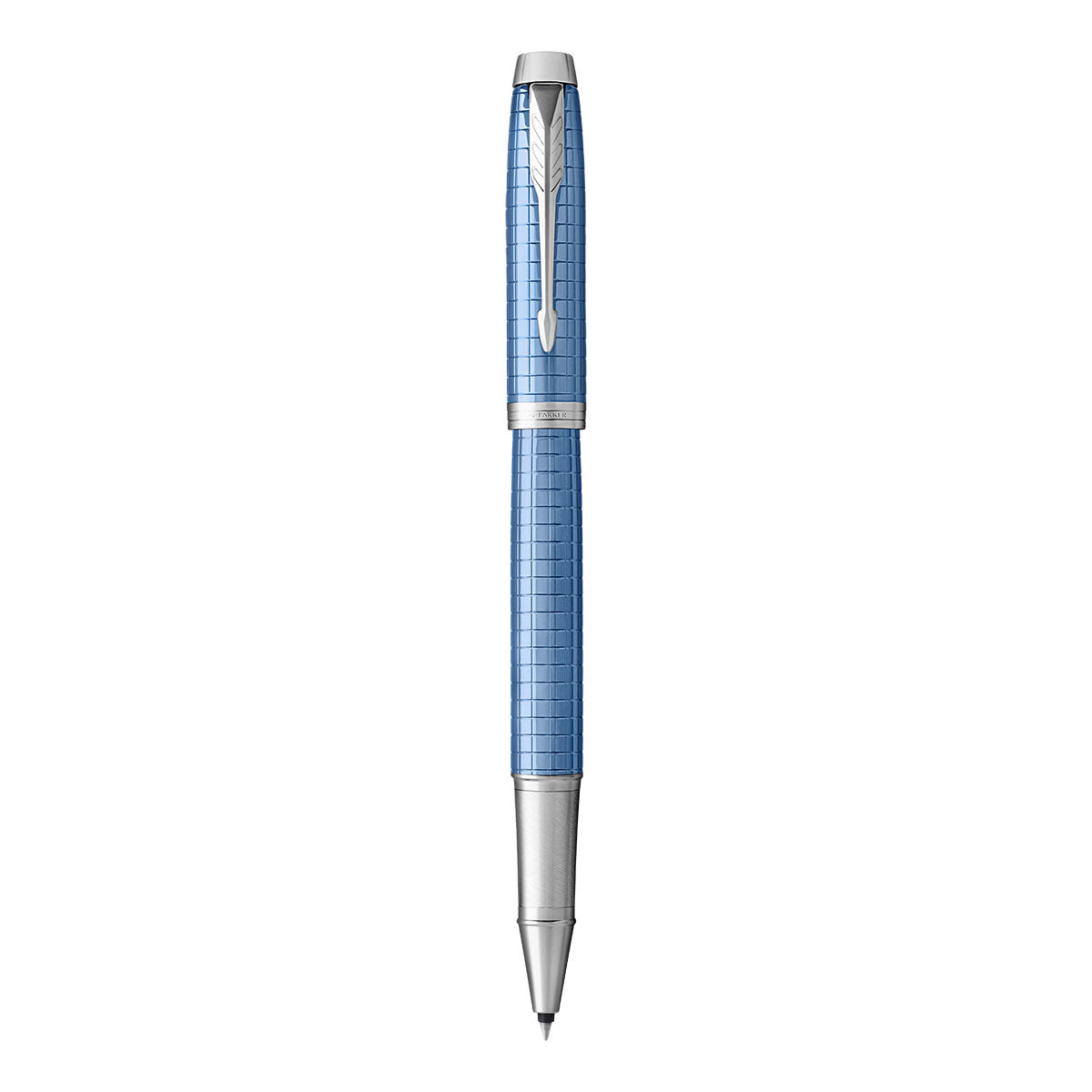 Parker IM Premium Blue Chrome Trim Rollerball Pen , Black Ink Parker Rollerball Pens