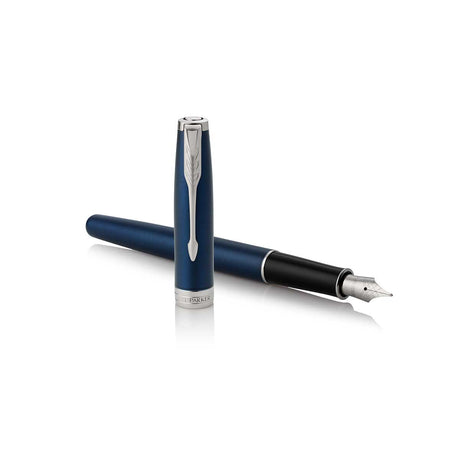 Parker Sonnet Lacquer Blue Fountain Pen Medium Palladium  Parker Ballpoint Pen