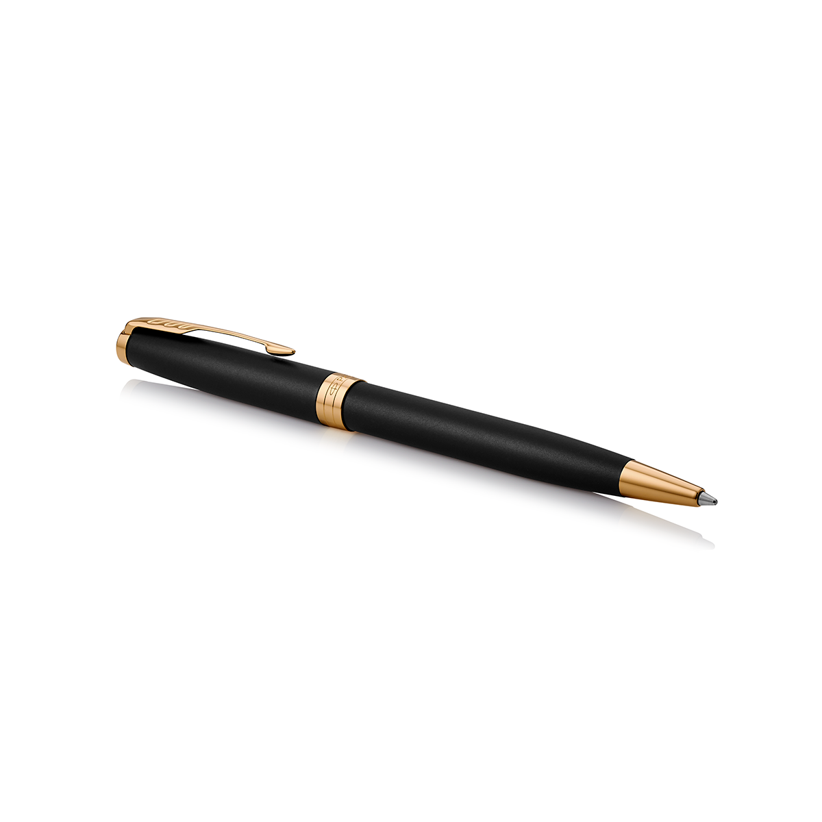 Parker Sonnet Matte Black Gold Trim Ballpoint Pen 1931519 Parker Ballpoint Pen