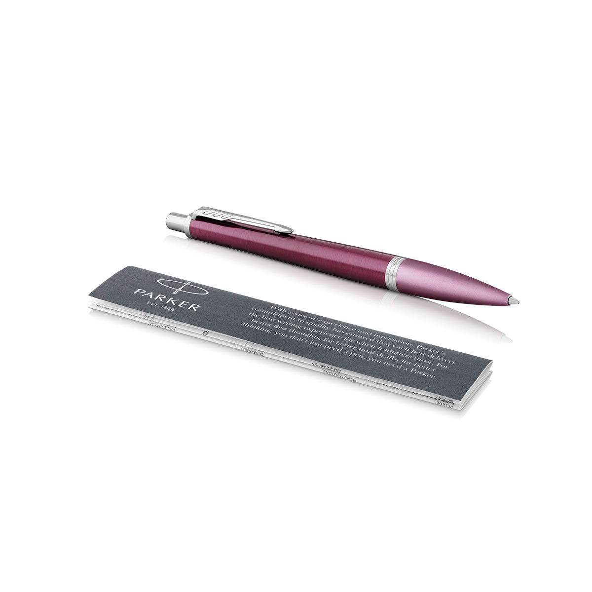Parker Urban Premium Dark Purple Ballpoint Pen, Black Ink Parker Ballpoint Pen