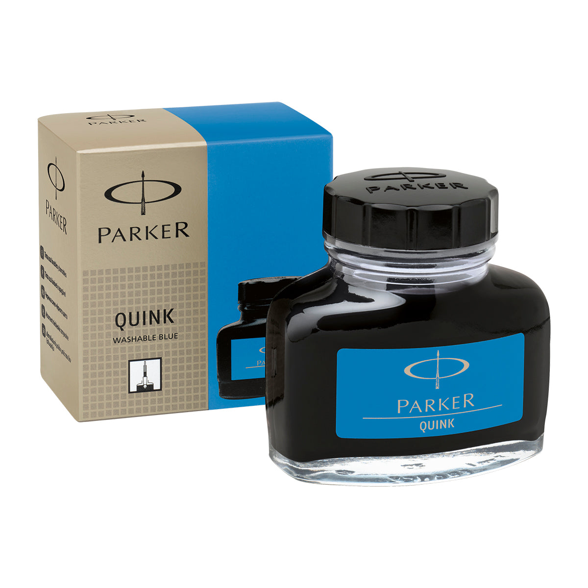 Parker Quink Washable Blue Fountain Pen Bottled Ink, 57 ml PensAndPencils.Net