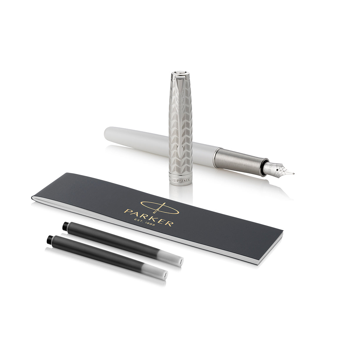 Parker Sonnet Sonnet Metal & Pearl Lacquer CT 18K Solid Gold Palladium Nib with Notebook and Organizer Parker Fountain Pens