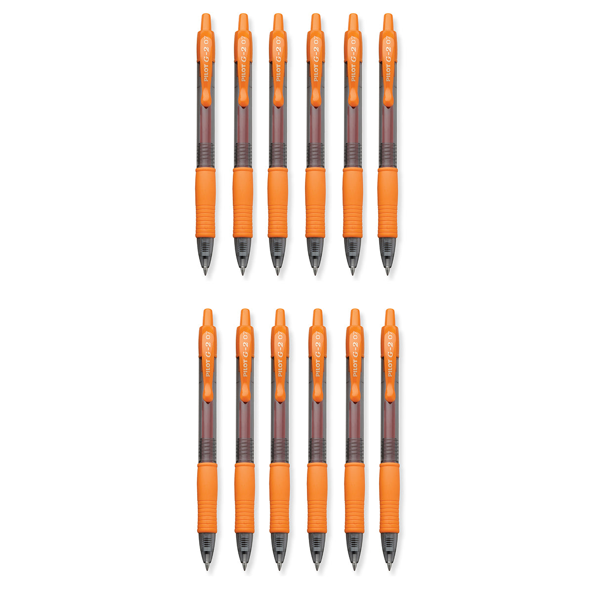 Pilot G2 7 Orange, Fine Tip, Orange Ink Gel Pen, 0.7MM - 31265, Dozen Pilot Gel Ink Pens