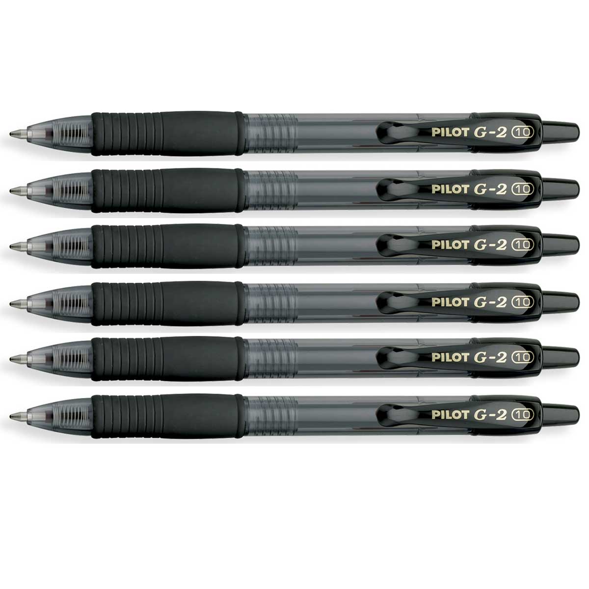 Pilot G2 Bold Pens Black 1.0 Pack of 6 Pilot Gel Ink Pens