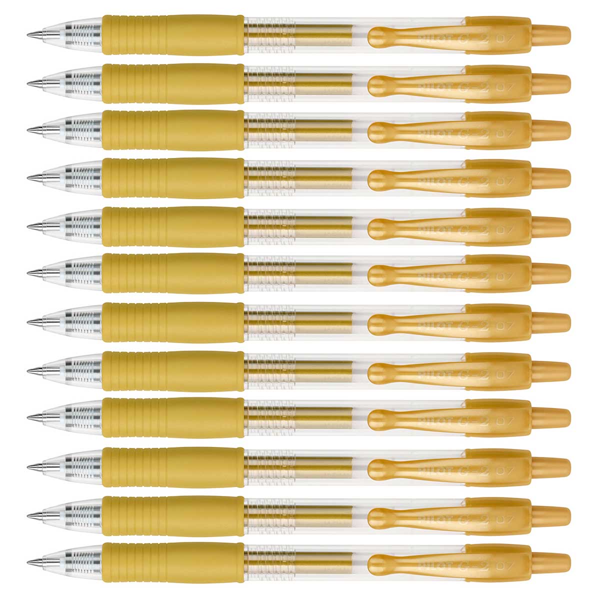 Pilot G2 Metallic Gold Gel, Gold Ink Pens Dozen 34416 Pilot Gel Ink Pens
