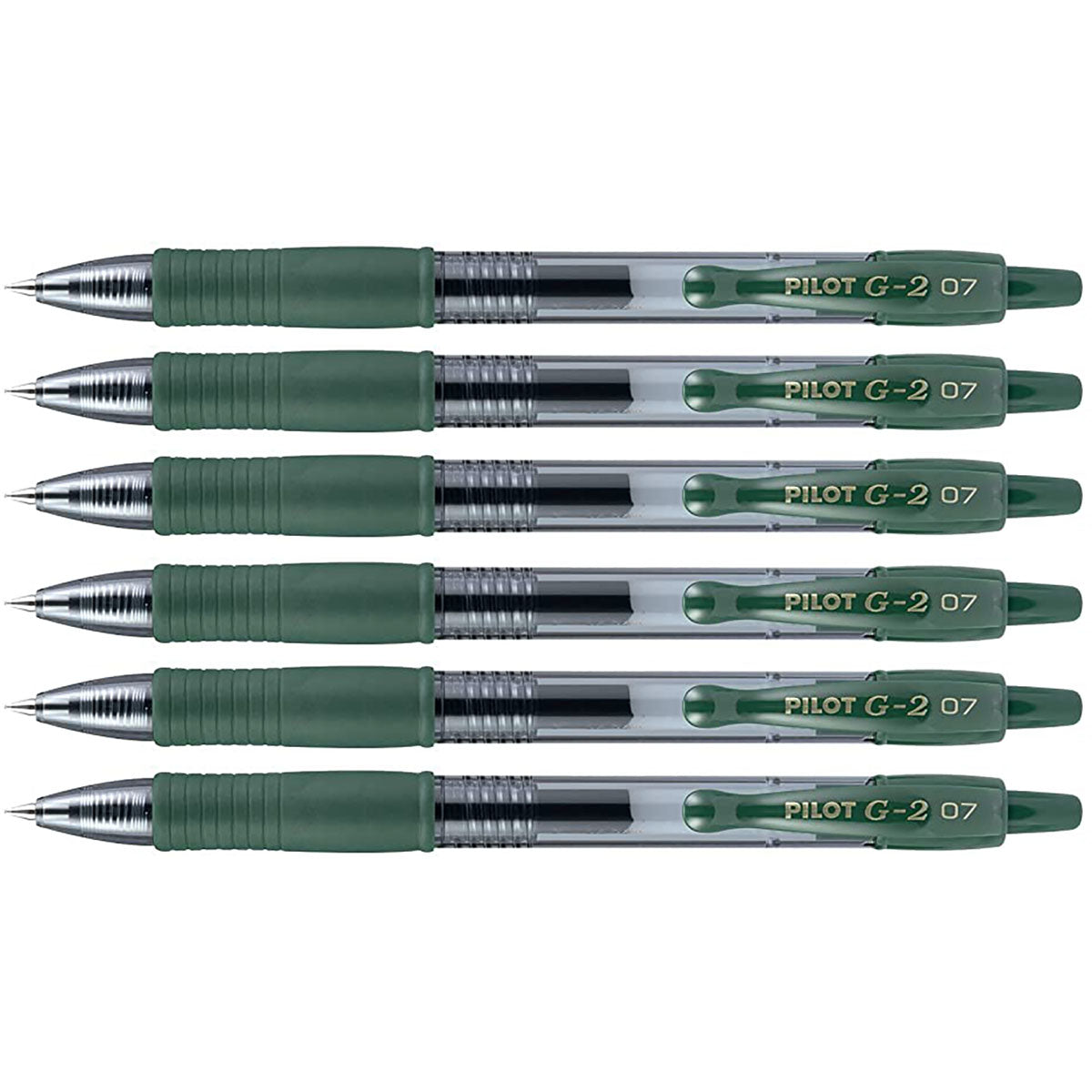 Pilot G2 Hunter Green Fine Point Gel Pen 0.7 mm Pack of 6  Pilot Gel Ink Pens