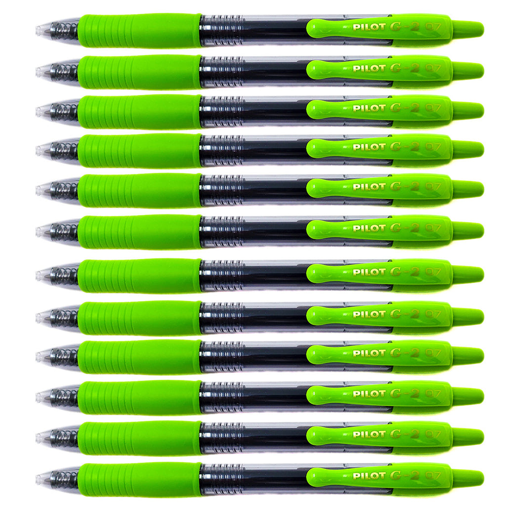 Pilot G2 7 Lime Gel Pen, Fine 0.7MM - 31118 Dozen