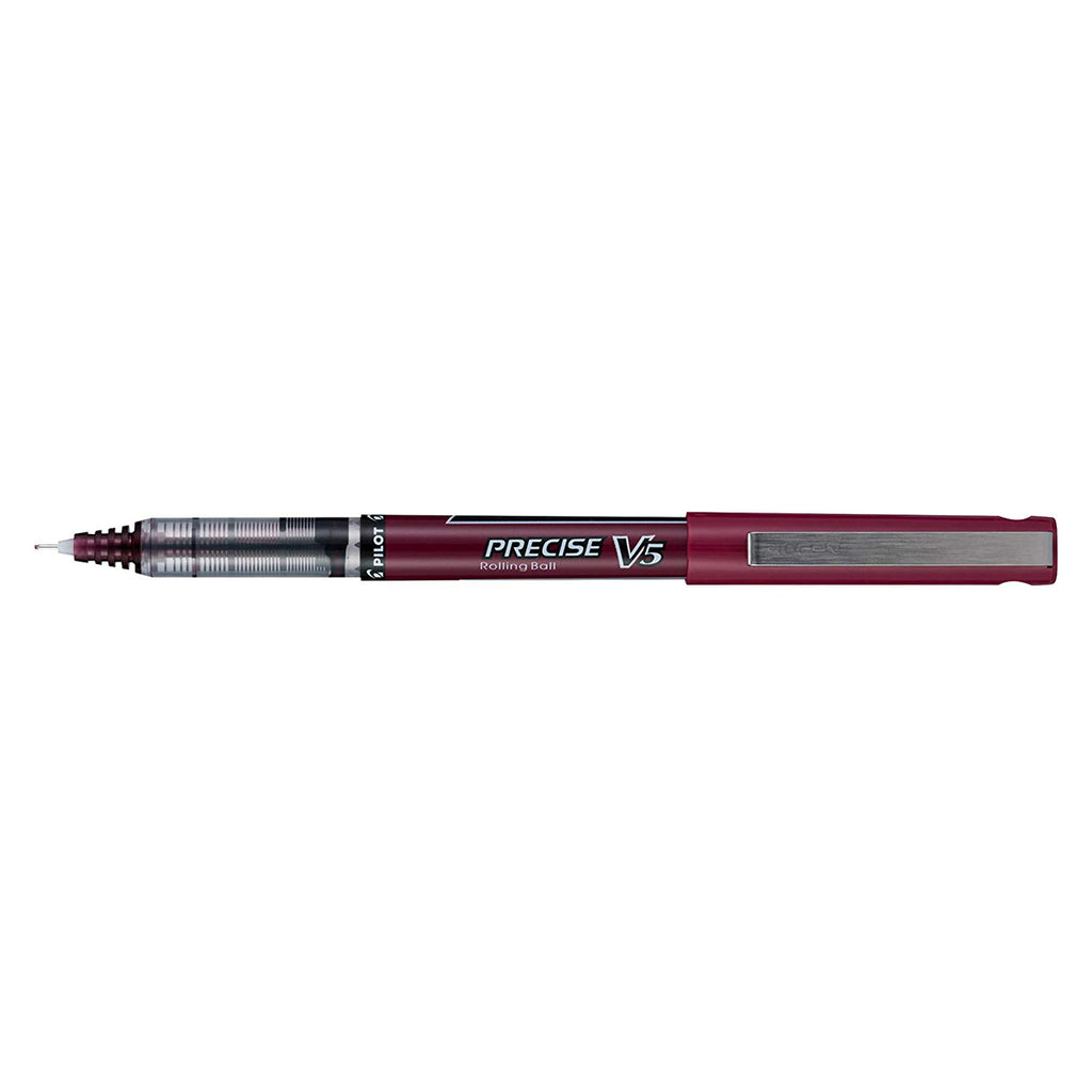Pilot Precise V5 Extra Fine Burgundy Rolling Ball Pen 0.5mm Pilot Rollerball Pens