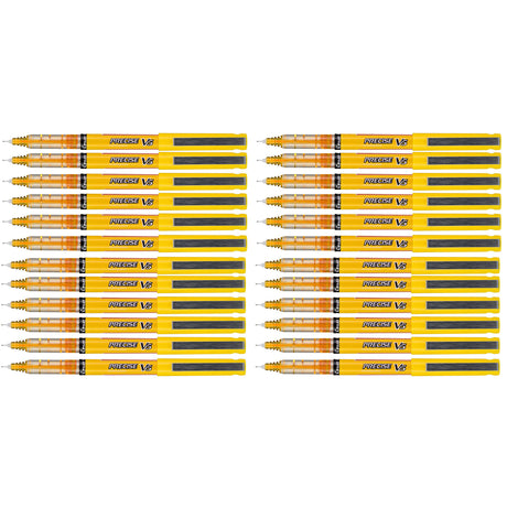 Pilot Precise V5 Extra Fine Yellow Ink Rolling Ball Pen 0.5mm Bulk Pack of 24  Pilot Rollerball Pens