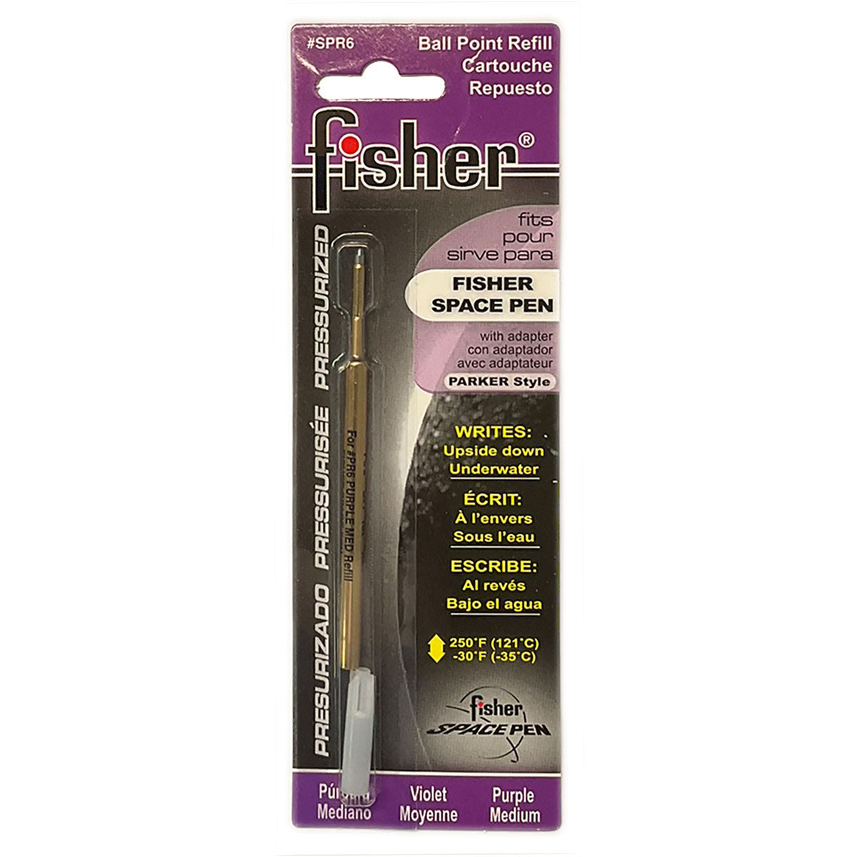 Fisher Space Parker Style Ballpoint Refill, Purple Ink Fisher Ballpoint Refills