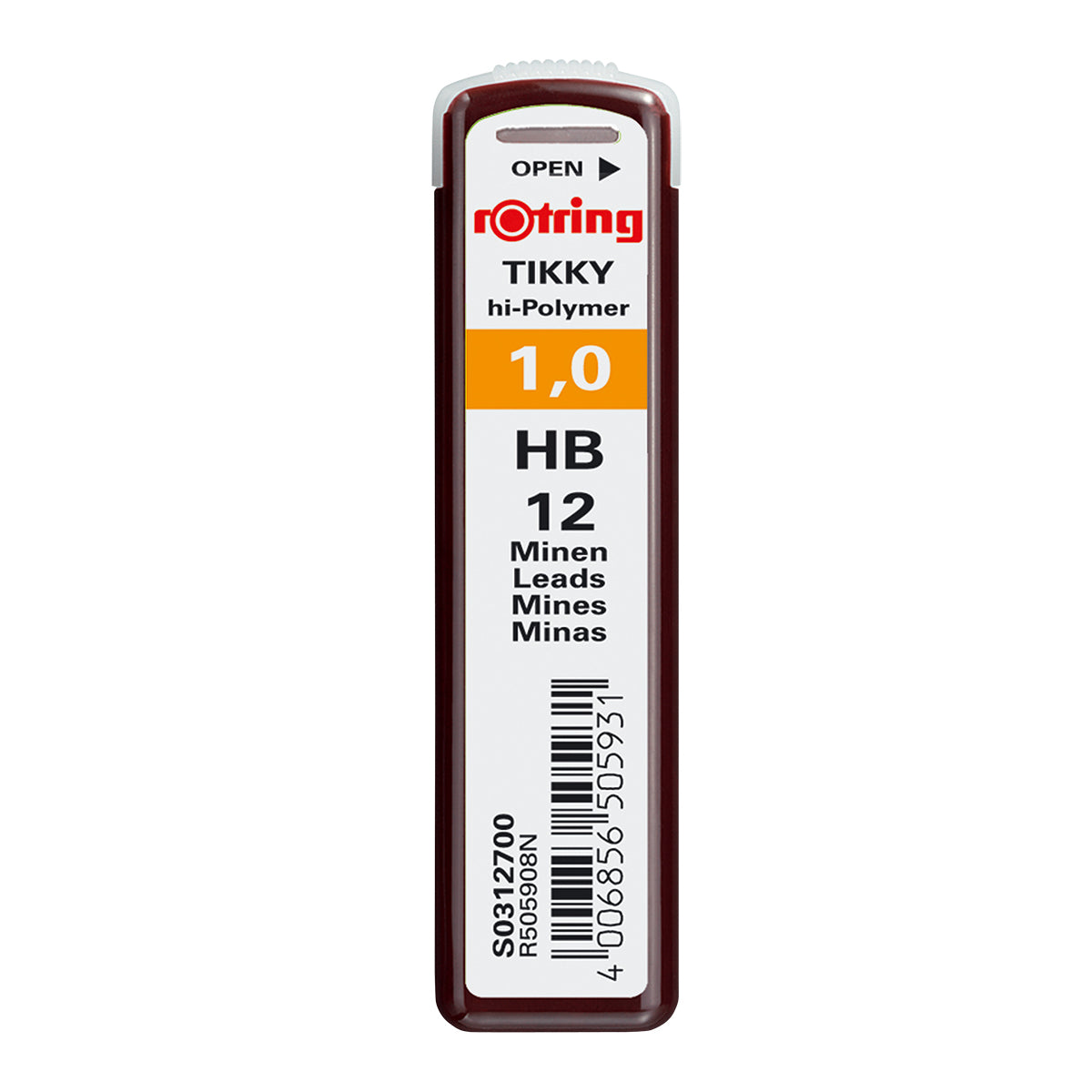 Rotring, 1.0 Mechanical Pencil Lead Refills 1.0 HB, Tube of 12 Leads Rotring Leads