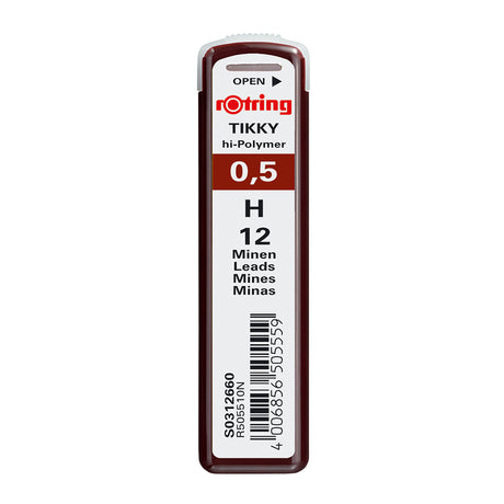 Rotring 0.5mm H, Tube of 12 For Mechanical Pencils  Rotring Leads