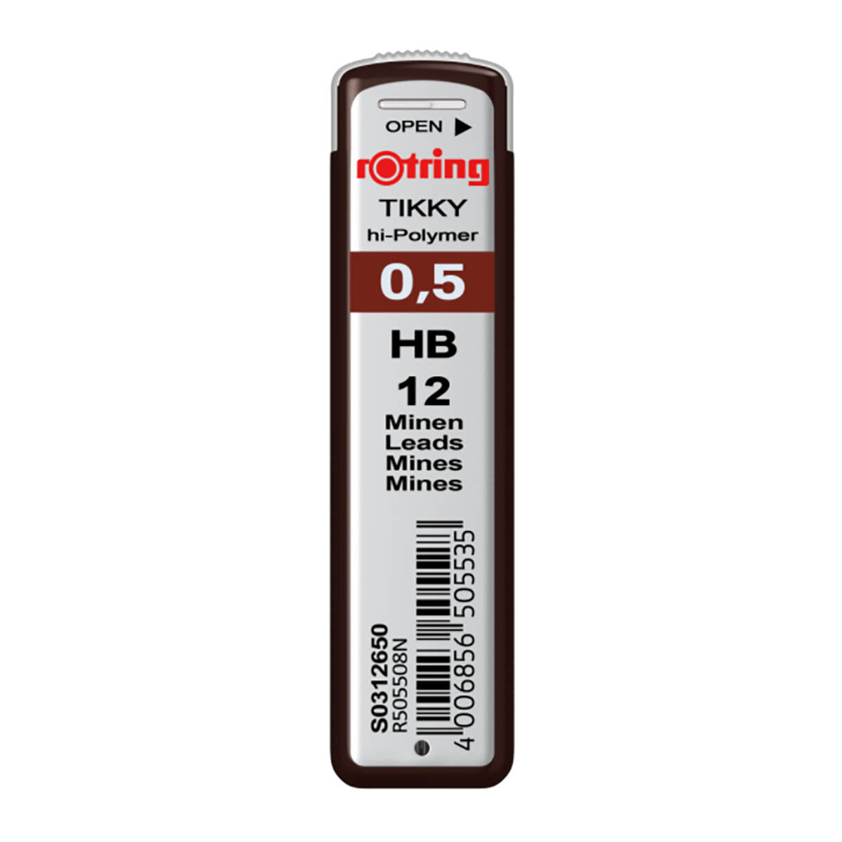 Rotring Hi Polymer Leads 0.5mm HB Tube of 12 For 0.5 mm Mechanical Lead Pencils  Rotring Leads