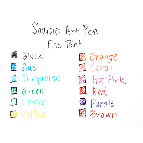 Sharpie Art Pen Brown, Fine Tip  Sharpie Felt Tip Pen