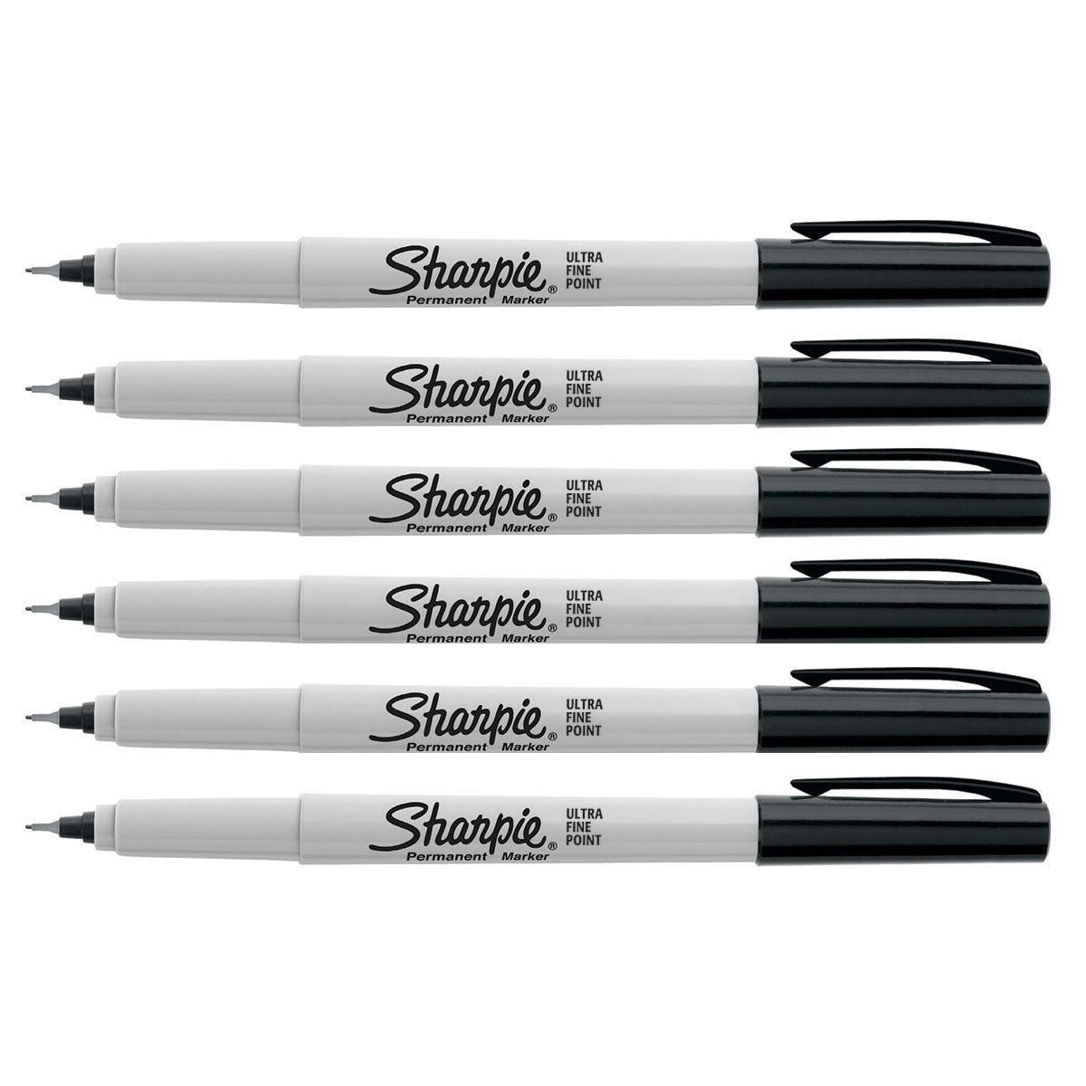Sharpie Black Ultra Fine Markers Pack of 6 Sharpie Markers