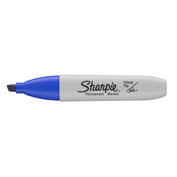 Sharpie Permanent Marker, Oversized Chisel Tip Blue PK12 44003