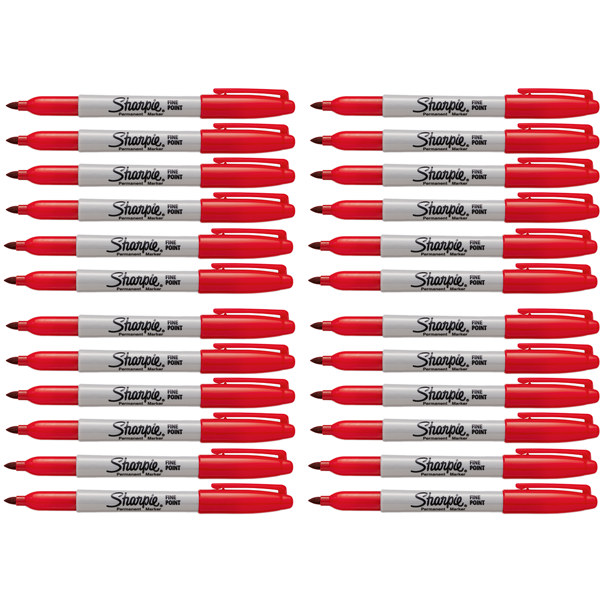 Sharpie Markers Bulk, Red Pack of 24 Sharpie Markers