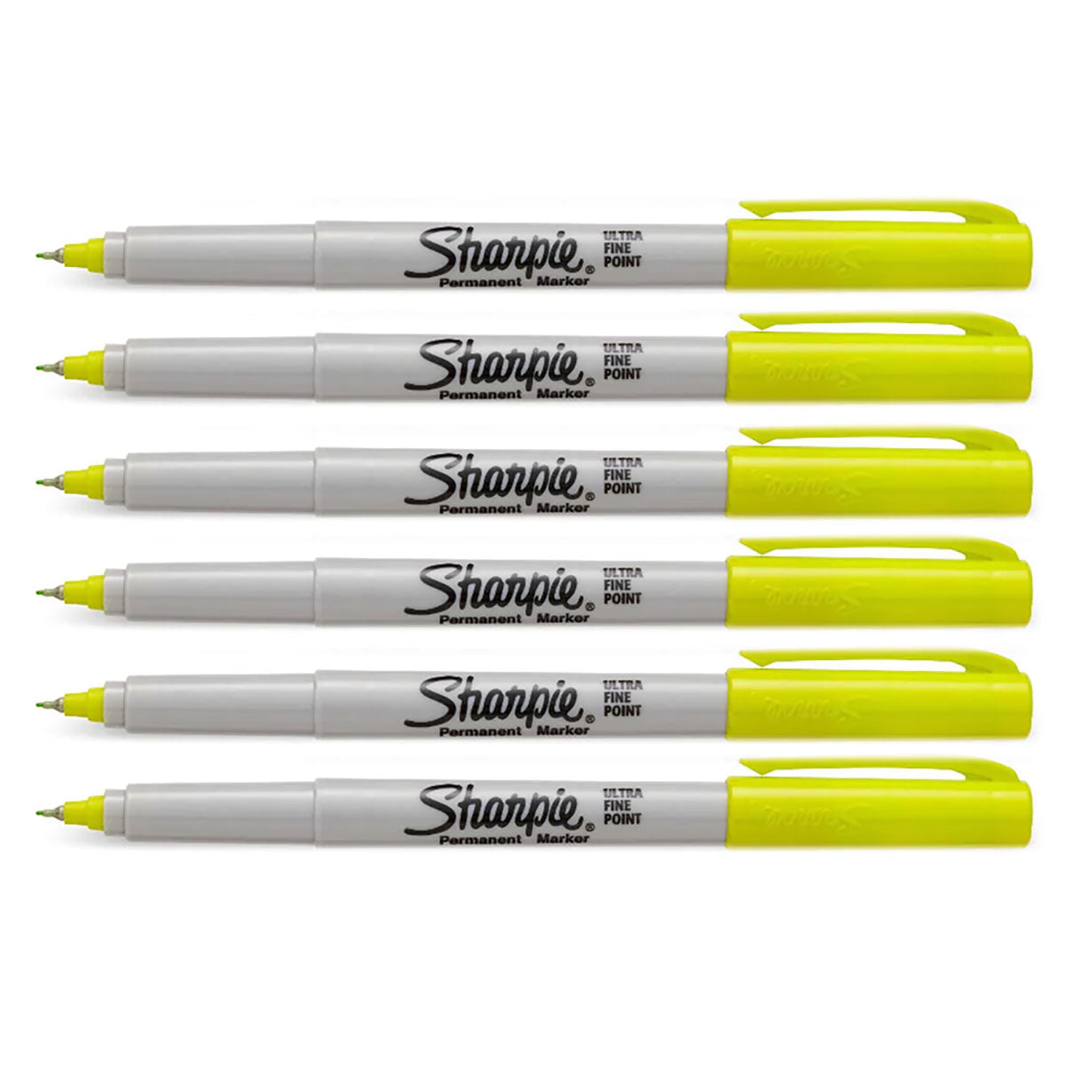 Sharpie Supersonic Yellow Ultra Fine Markers, Pack of 6 Sharpie Markers