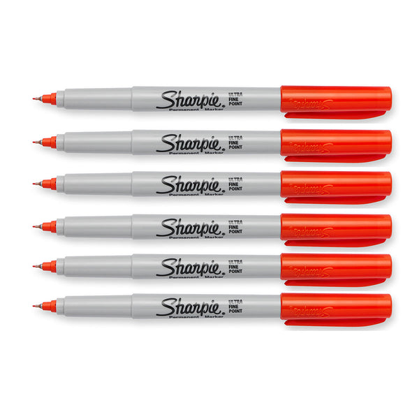 Sharpie Optic Orange Ultra Fine Markers Pack of 6